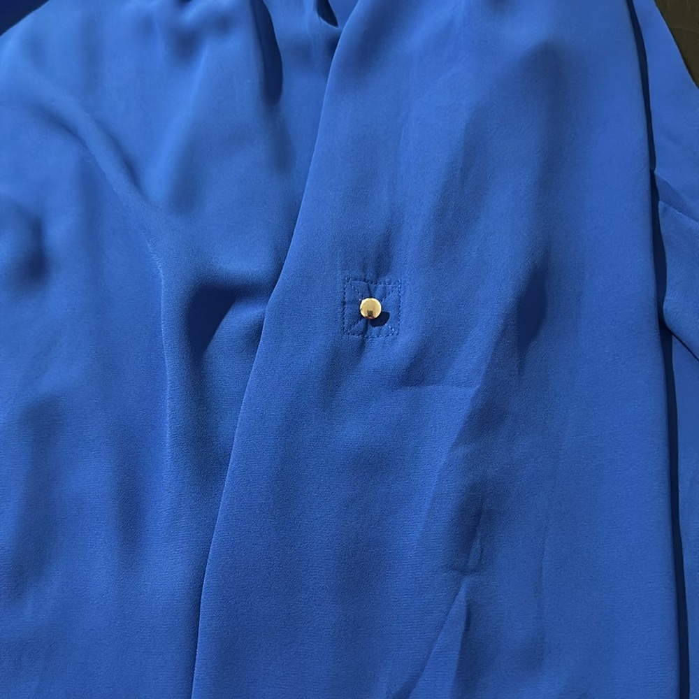NWT CHAUS Windsor Blue Blouse - Picture 9 of 14